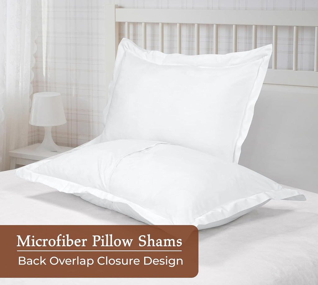 Royalelinens Royale Linens Pillow Shams 2 Pack Queen Size 20x30 Inch - Brushed 1800 Microfiber - Bed Pillow Shams, Wrinkle Resistant Super…