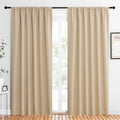 NICETOWN Room Darkening Curtains for Bedroom - Triple Weave Home Decoration Thermal Insulated Solid Drapes for Patio Door (Biscotti…