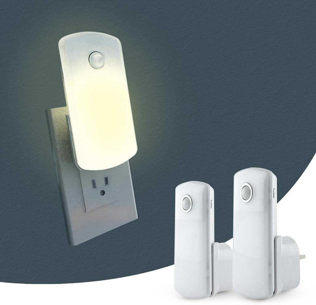 Night Light Plug into Wall with Motion Sensor, Auto On/Off, Portable with 3 Adjustable Modes, Nightlight for Kids, Nursery, Bedroom…