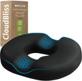 CloudBliss Donut Pillow Seat Cushion for Tailbone and Hemorrhoids, Memory Foam Chair Cushion, Seat Cushions for Men and Women for Home & Of…