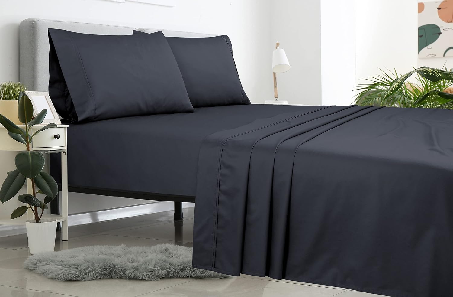 Royalelinens ROYALE LINENS 400 Thread Count 100% American Grown Cotton 3 Piece Sateen Twin Sheet Set - 1 Fitted Sheet, 1 Flat Sheet, 1 Pill…
