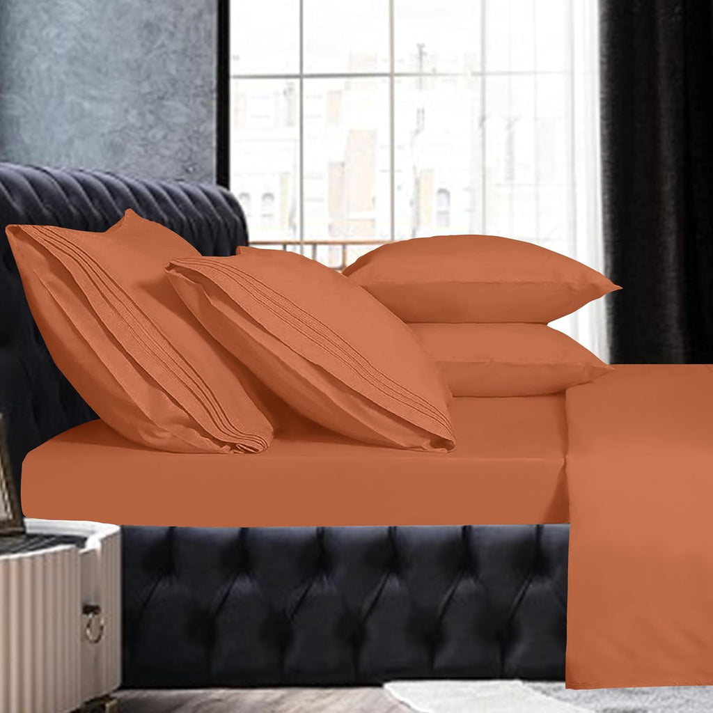 Mocassi King Sheet Set - Luxury Hotel 1800 Premier Bedding Sheets & Pillowcases - Ultra Soft Breathable & Cooling Bed Sheets - Deep…