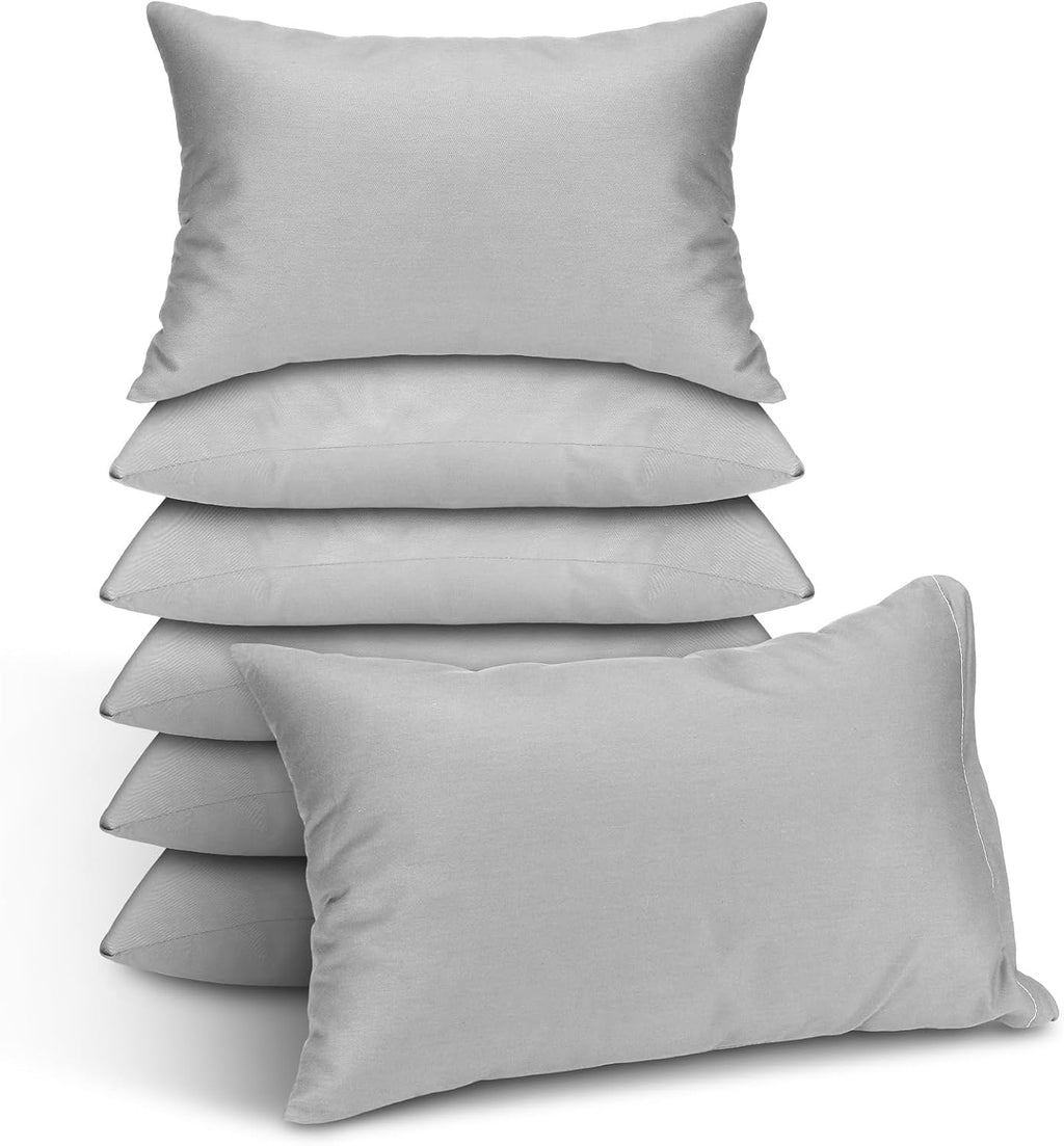Kigley 6 Pack Mini Pillows Bulk Small Pillows 14"x9" Soft Travel Nap Pillow for Daycare Nap Time Pet Neck Lumbar(Gray) 6 Pack 9 inches Gray