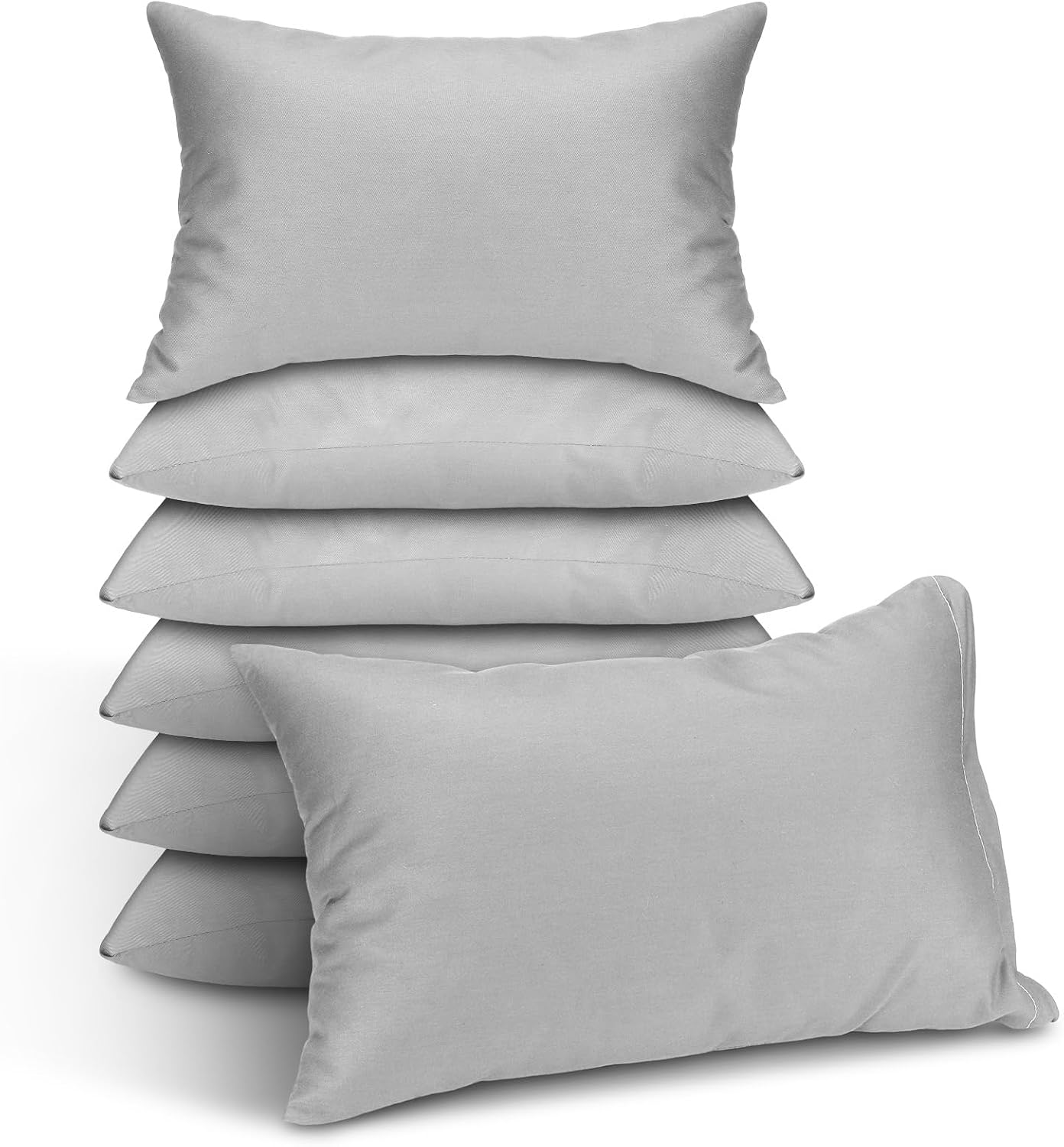 Kigley 6 Pack Mini Pillows Bulk Small Pillows 14"x9" Soft Travel Nap Pillow for Daycare Nap Time Pet Neck Lumbar(Gray) 6 Pack 9 inches Gray