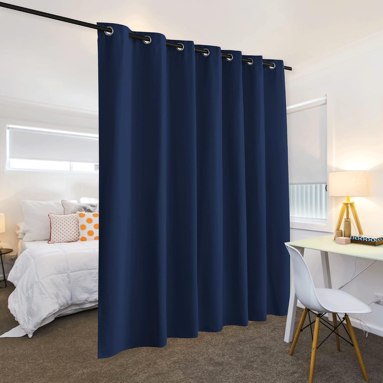 Rybhome RYB HOME Room Divider Curtains, Solid Heavy Duty Blackout Drapes Soundproof Large Window Treatment for Bedroom Dining Hall Shared A…