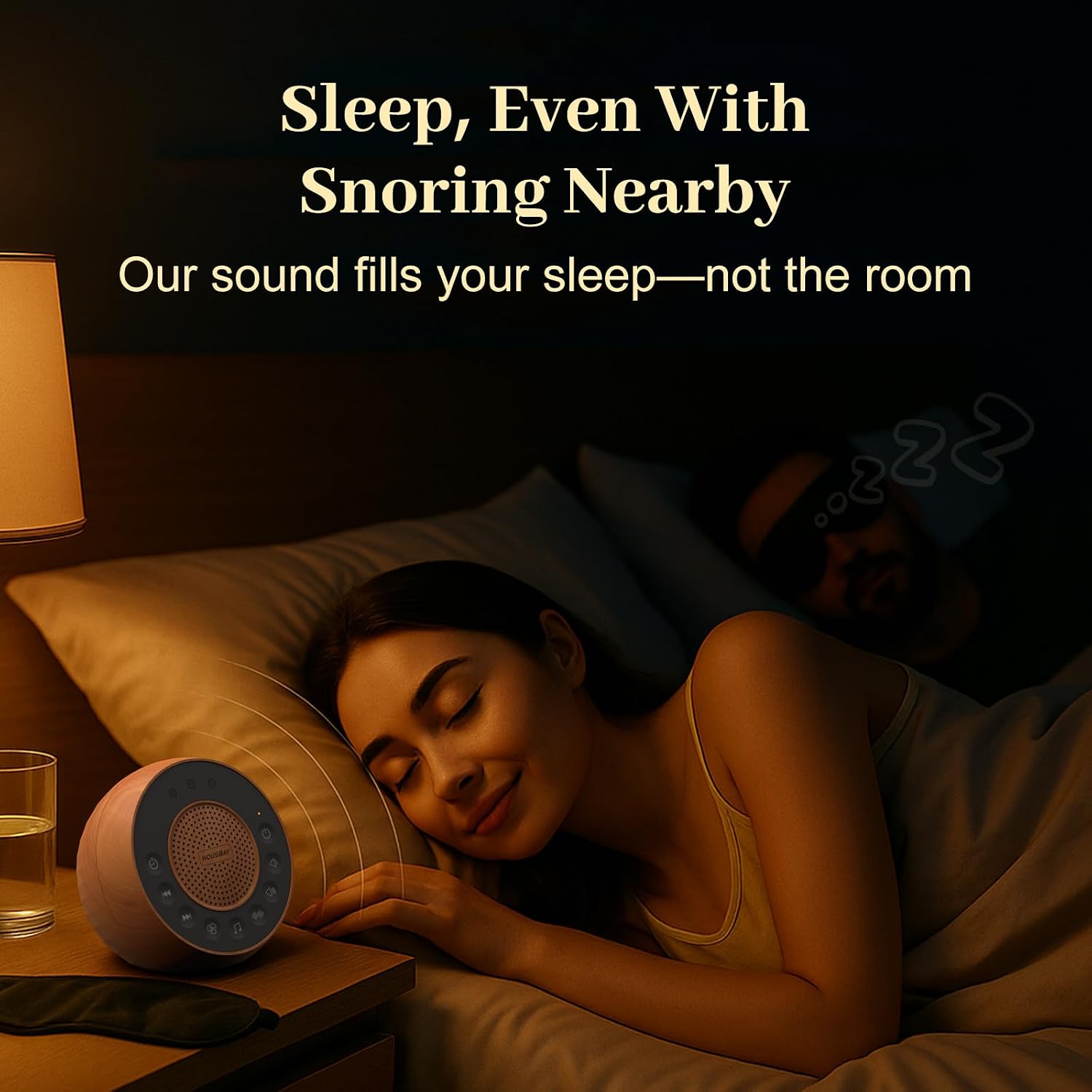 Housbay White Noise Machine with 31 Soothing Sounds, 5W Loud Stereo Sound, Auto-Off Timer, Adjustable Volume, Sleep Sound Machine for…