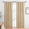 NICETOWN Kitchen Room Darkening Curtains - Panel Home Fashion Thermal Insulated Solid Rod Pocket Curtains for Window(Biscotti Beige, 1…