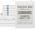 KARISSA MAE 7 Piece Pure Viscose from Bamboo Split King Size Sheet Set | 100% FSC Certified | Luxuriously Soft | Cooling | 18" Deep…