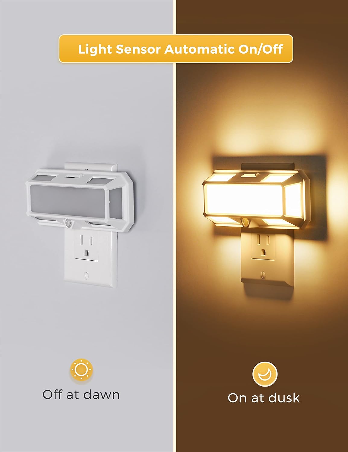 L LOHAS LED Bright Night Light, Night Lights Plug into Wall, 0-250LM LED Night Light, Dusk to Dawn Sensor, 2W Dimmable Nightlight, Soft…
