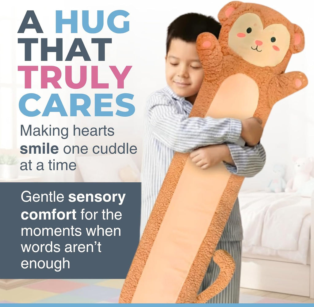 CuddlePaws Cuddle Paws Monkey Plush Body Pillow for Kids | Long Stuffed Animal Cuddle Pillow | Soft Hugging Toy | Plushie Gift for Girls &…
