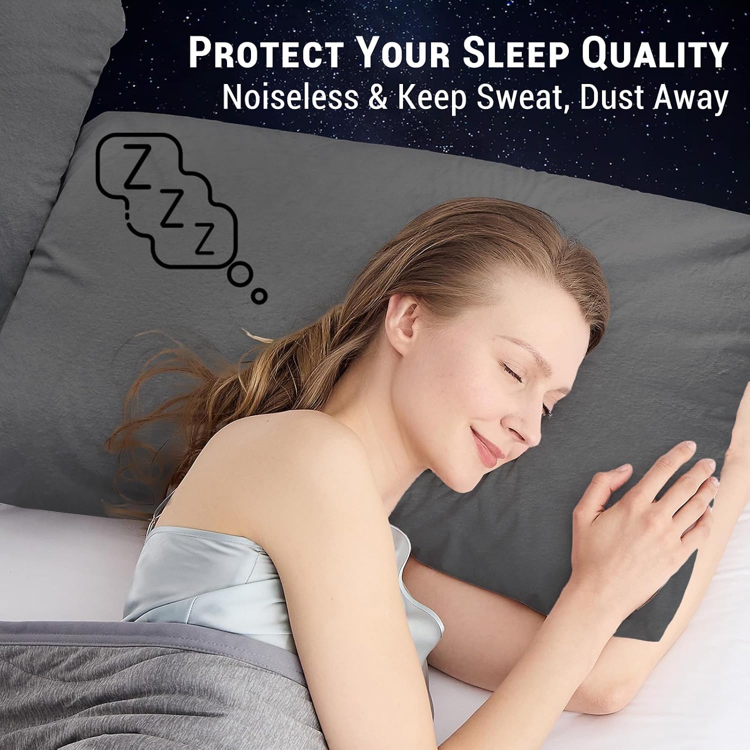 Gogreen Bamboo Rayon Waterproof Pillow Protector, Breathable Pillow Cover, Warm Pillow Case Protector with Zipper, Soft Terry Pillow Case C…