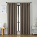 Simplebrand Ava Latte Blackout Curtains for Bedroom 84 Inch Length 2 Panels Set, Solid Thermal Insulated Privacy Nursery Window Treatment C…