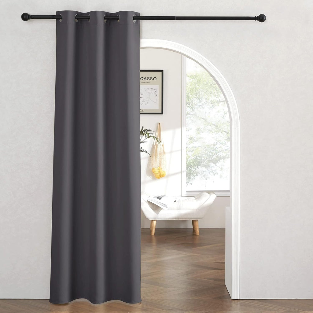 Rybhome RYB HOME Blackout Curtains Thermal Insulating Privacy Temporary Door Curtains for Bedroom Closet Doorway Accordion Door Interior Li…