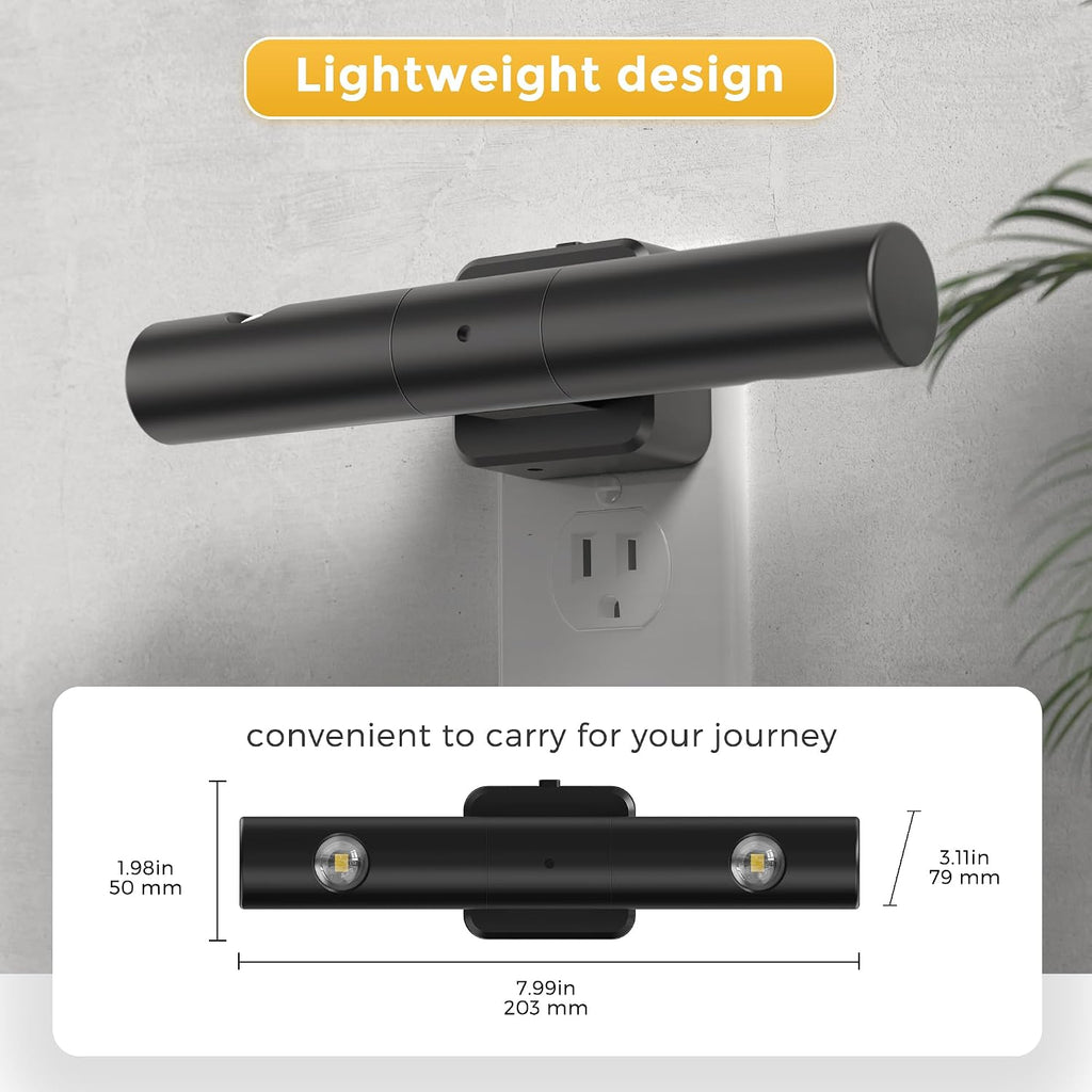 L LOHAS LED Night Light, Night Lights Plug into Wall, Auto Light Sensor 180° Rotating[2-Pack], Brightness Adjustable 0-100Lm, Soft White…