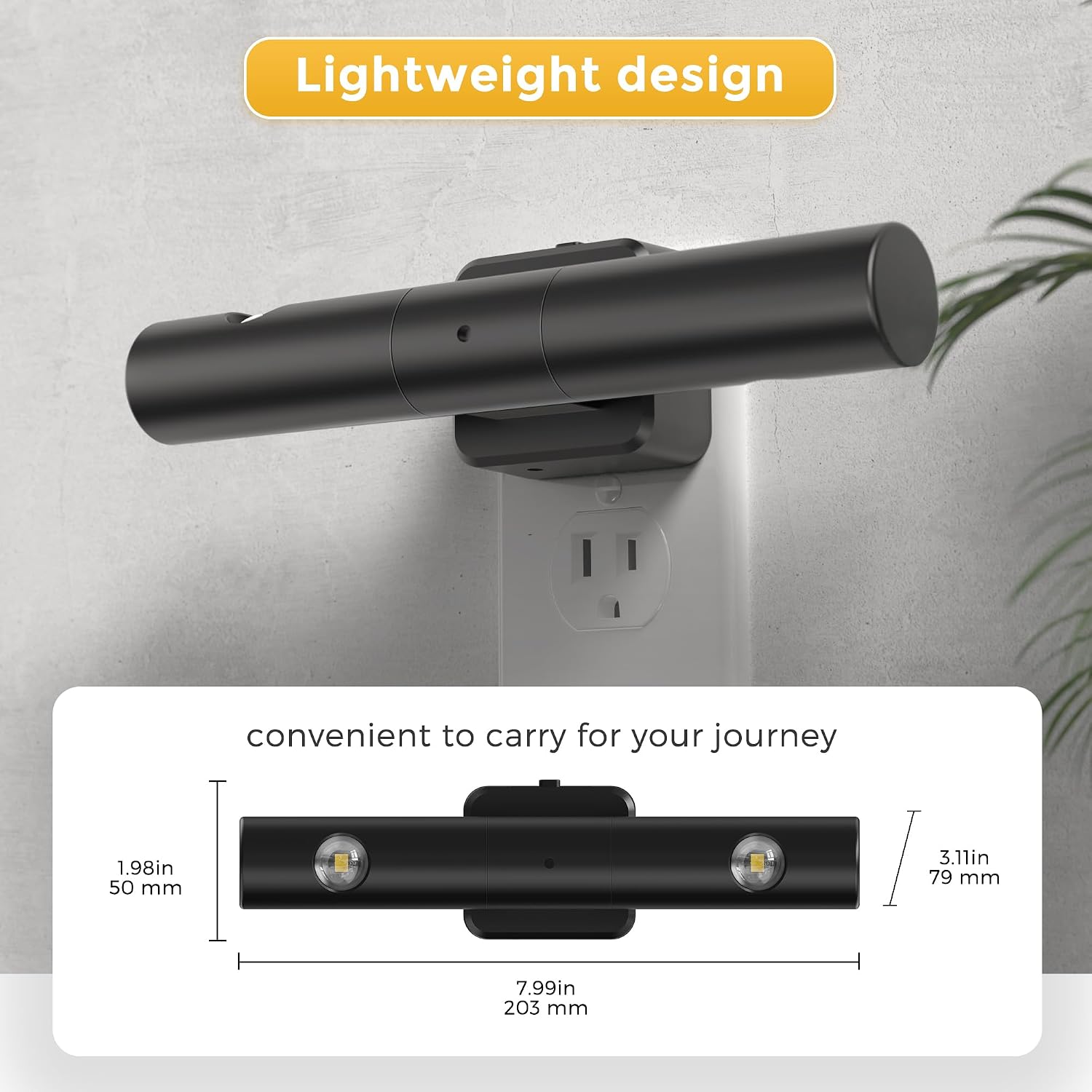 L LOHAS LED Night Light, Night Lights Plug into Wall, Auto Light Sensor 180° Rotating[2-Pack], Brightness Adjustable 0-100Lm, Soft White…