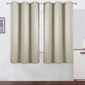 Lemomo Light Beige Blackout Curtains 40 x 63 Inch Length/Set of 2 Curtain Panels/Thermal Insulated Room Darkening Blackout Curtains for Bed…