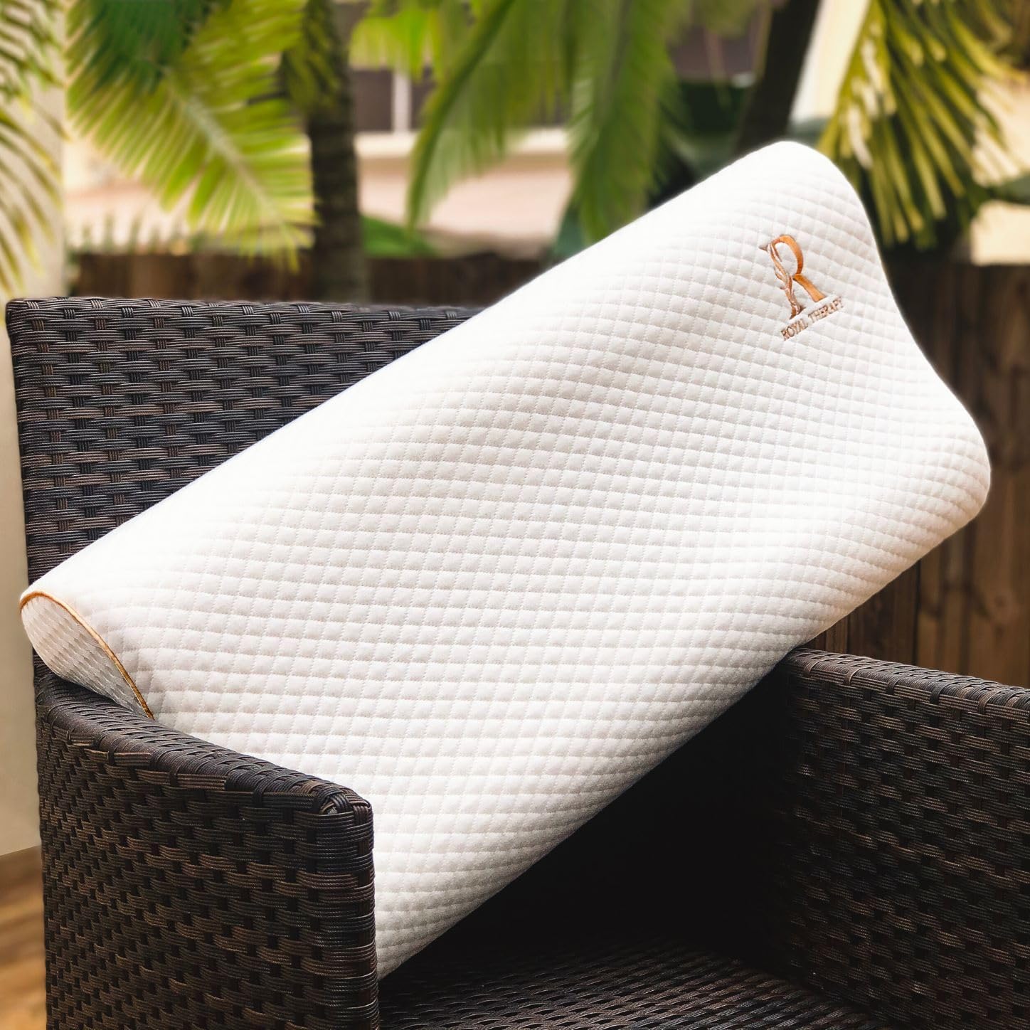 Royaltherapy Royal relaxation Memory Foam Pillow, Queen Neck, Contour Cervical Pillow, for Neck and Shoulder Pain, Side, Back and…