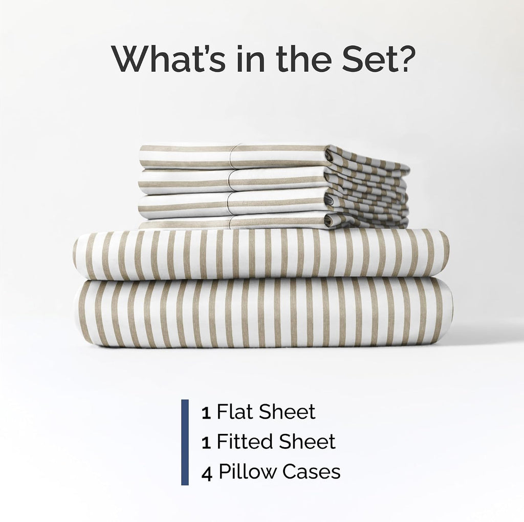 Cal King 6 Piece Sheet Set - Comfy, Breathable & Cooling - Soft Hotel Luxury Bedding for Women, Men, Kids, Teens & Children - 1 Flat & 1…