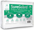 SureGuardMattressProtectors Set of 2 Body Size SureGuard Pillow Protectors - 100% Waterproof, Bed Bug Proof, Hypoallergenic - Zippered Cott…