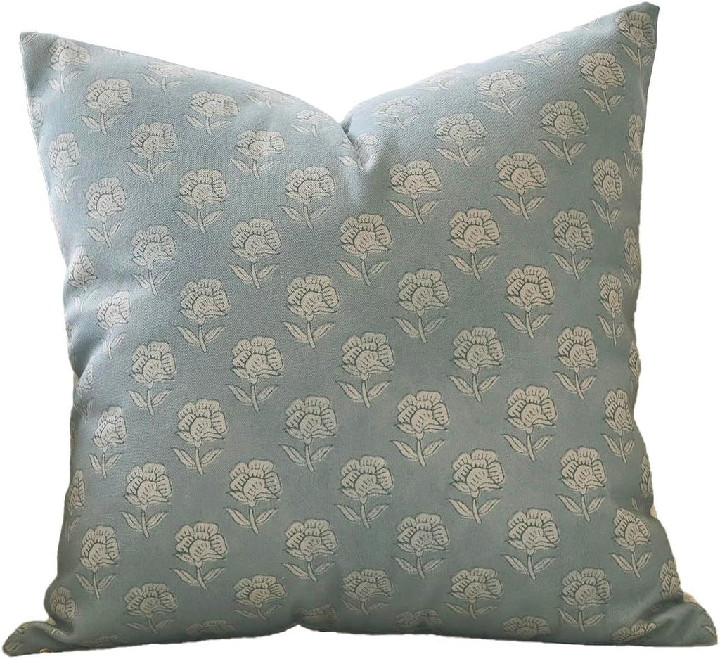 Domvitus Floral Pillow Covers 24x24 Throw Pillow Covers Decorative Block Floral Print Vintage Pillow Cover for Living Room Couch Bed, Light…