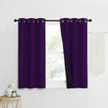 Nicetown 100% Blackout Curtains with Black Liner Backing, Thermal Insulated Curtains for Living Room, Noise Reducing Drapes, Royal Purple,…