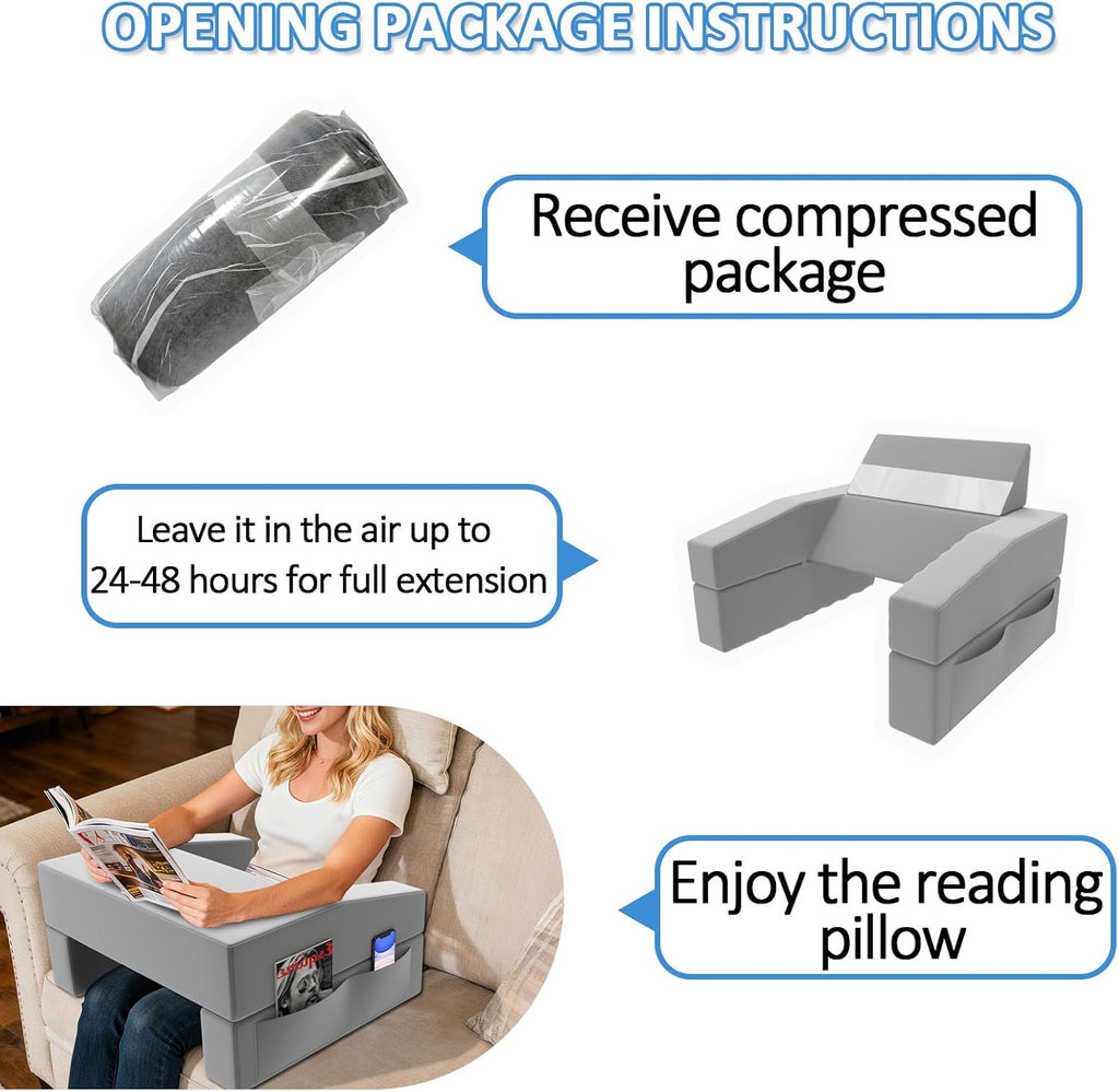 Machine Washable Lap Desk Pillow with Removable Cover Adjustable Angle Gaming & Reading Pillow for Teens Adults Multipurpose Laptop Bed…