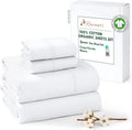 Ruvanti 100% Cotton Organic Percale Sheets Queen Size – Crisp Cooling Bed Sheets for Hot Sleepers, Deep Pocket 15”, Soft Peach Finish, Brea…