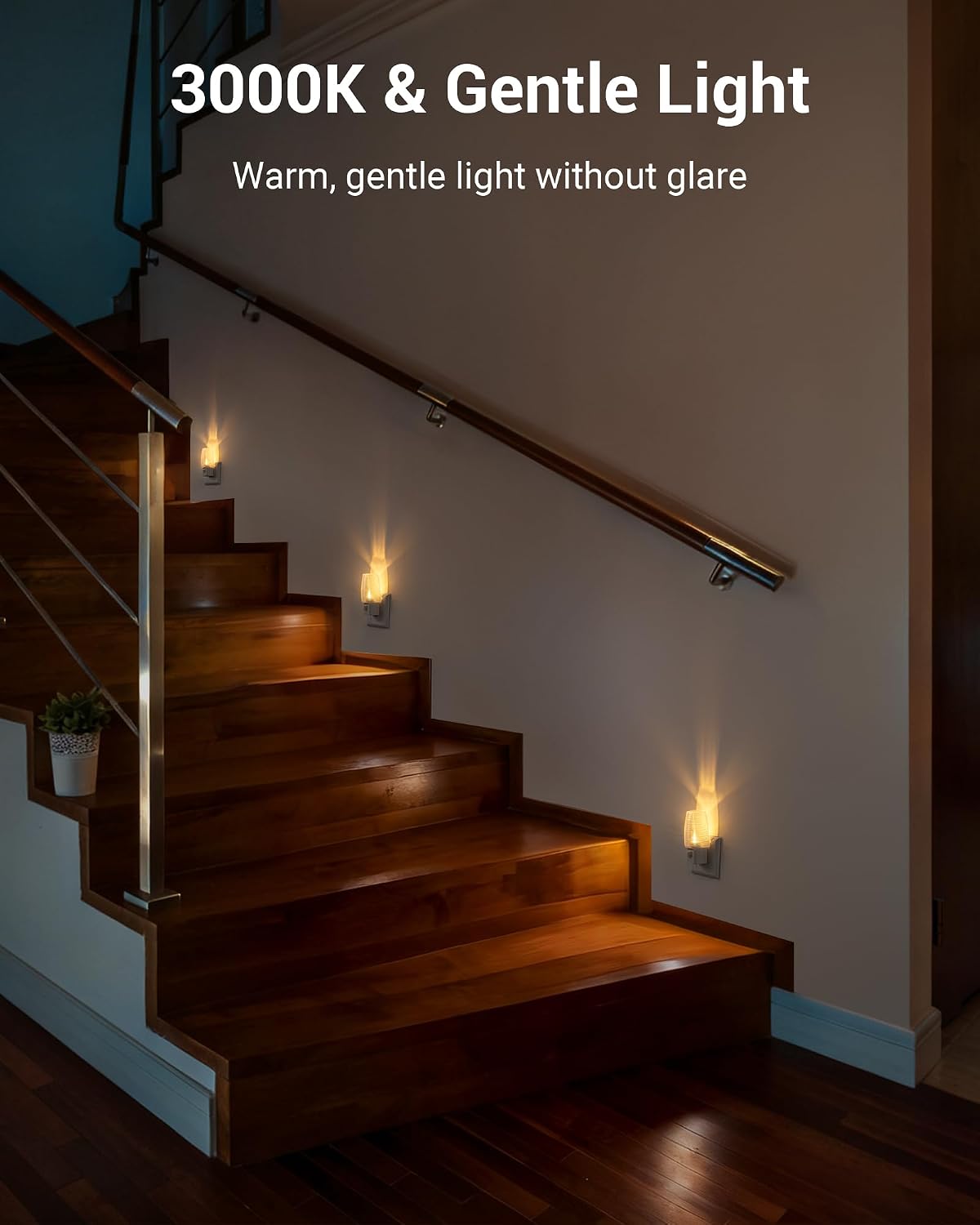 DEWENWILS Plug in Night Light with Switch, Manual ON Off LED Nightlight for Kids, Nursery, Bedroom, Bathroom, Hallway, Stairways…
