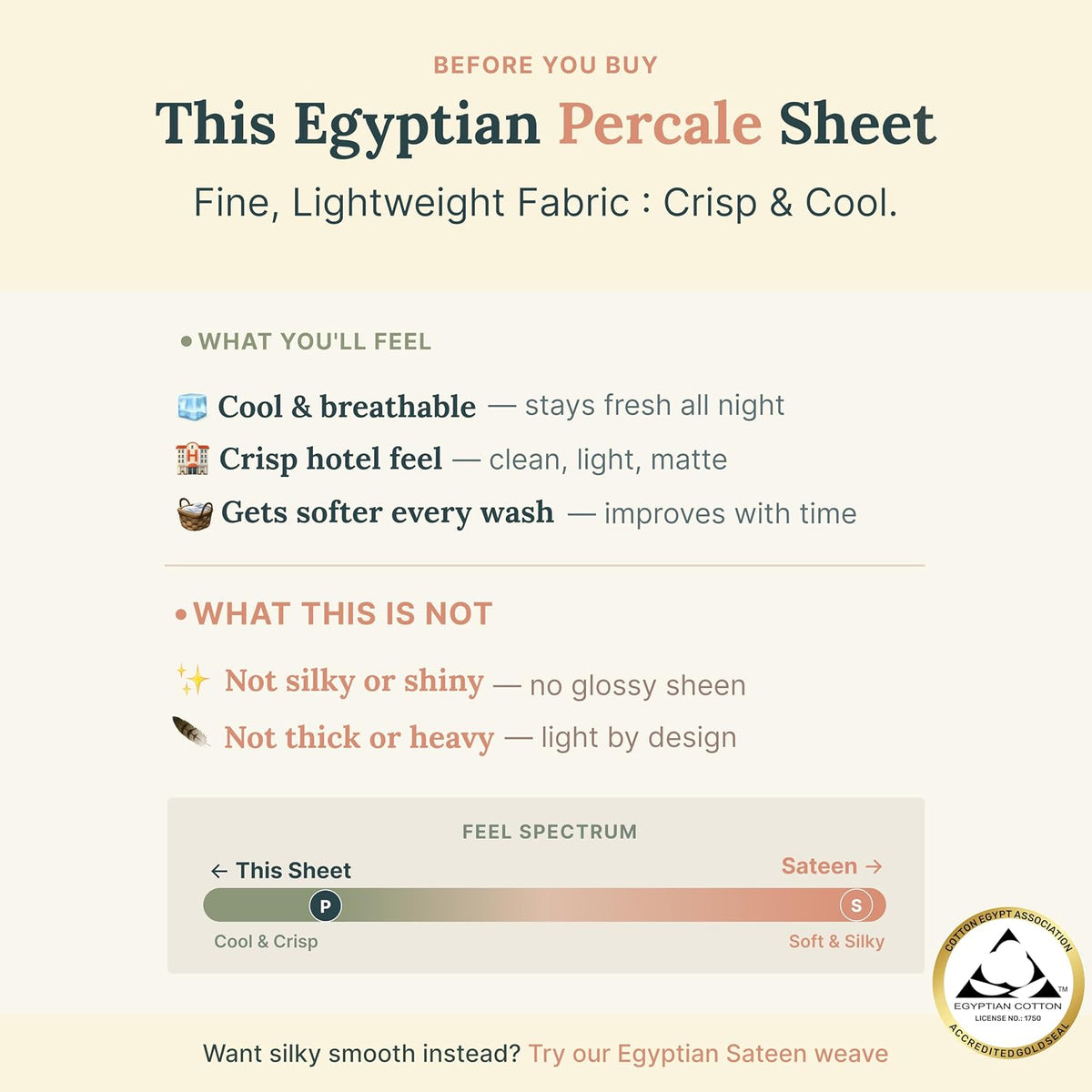 CaliforniaDesignDen California Design Den King Size Sheets Set Cotton - Certified 100% Egyptian Cotton King Size Percale Sheets Set with De…