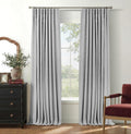 INOVADAY 100% Blackout Curtains for Bedroom, Black Out Curtains 84 Inch Long, Clip Rings Linen Blackout Drapes, Thermal Insulated Room…