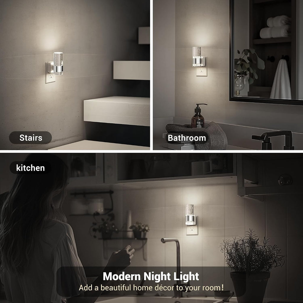 JandCase Night Light, Night Lights Plug into Wall, LED Nightlight with Adjustable Brightness, 5000K, Automatic Night Light Plug in with…