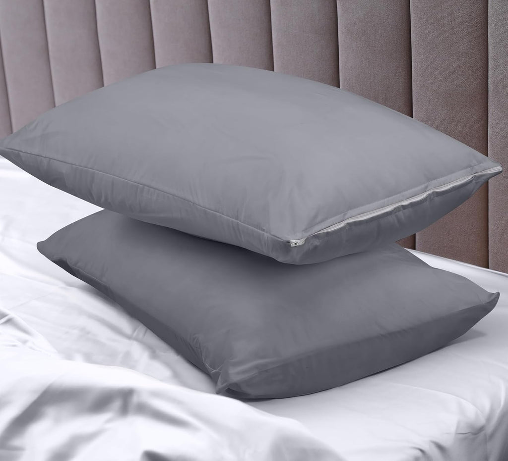 Utopiabedding Utopia Bedding 100% Waterproof Pillow Protectors with Zipper Standard Size (Set of 2), Bed Bug and Dust Mite Proof Zippered P…
