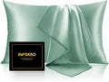 Infiixso Mulberry Silk Pillowcase for Hair and Skin, Silk Pillow Cases Standard Size with Hidden Zipper 20x26 Inches, Super Smooth and Soft…