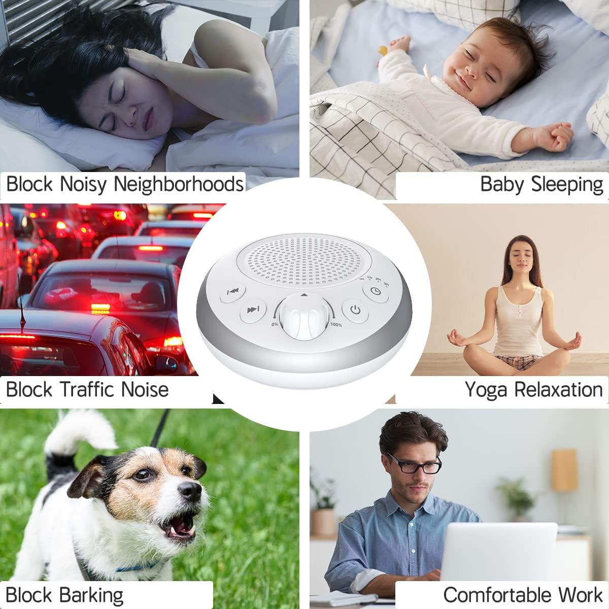 iDealSleep Loud Pink Noise Machine Sleep Machine Nostop 30 Soothing Sounds for Baby Kids Adults Sleep Pinknoise Machine 36-Level Vol Auto-O…