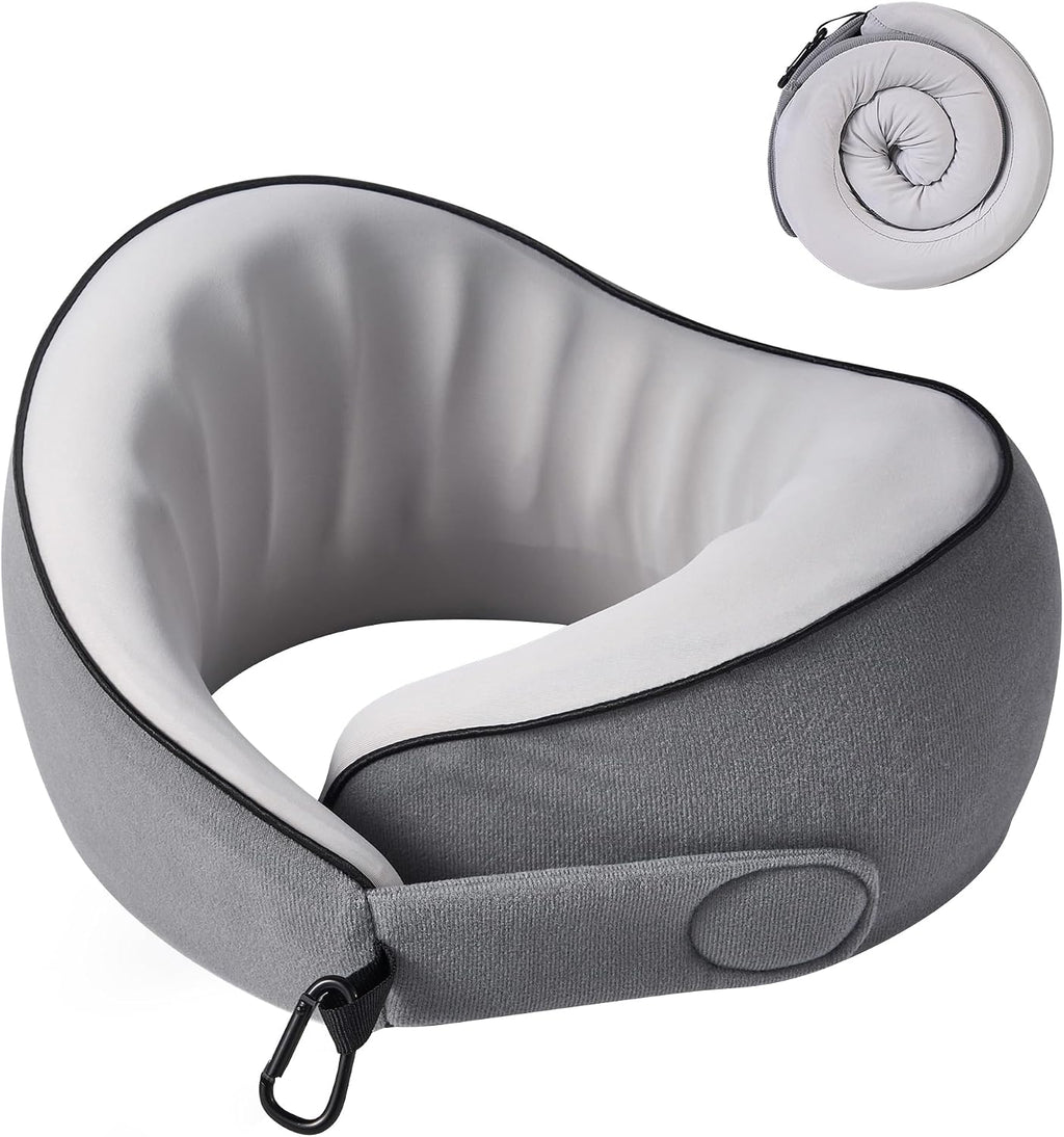 KPNEOL Travel Pillow, 100% Pure Memory Foam Travel Neck Pillow Airplane Neck Support Ergonomic Design for Traveling Suitable for…