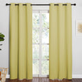 NICETOWN 84 inches Blackout Curtains for Office and Theater, Thermal Insulated Solid Grommet Drapes for Living Room (Paler Yellow, 1…