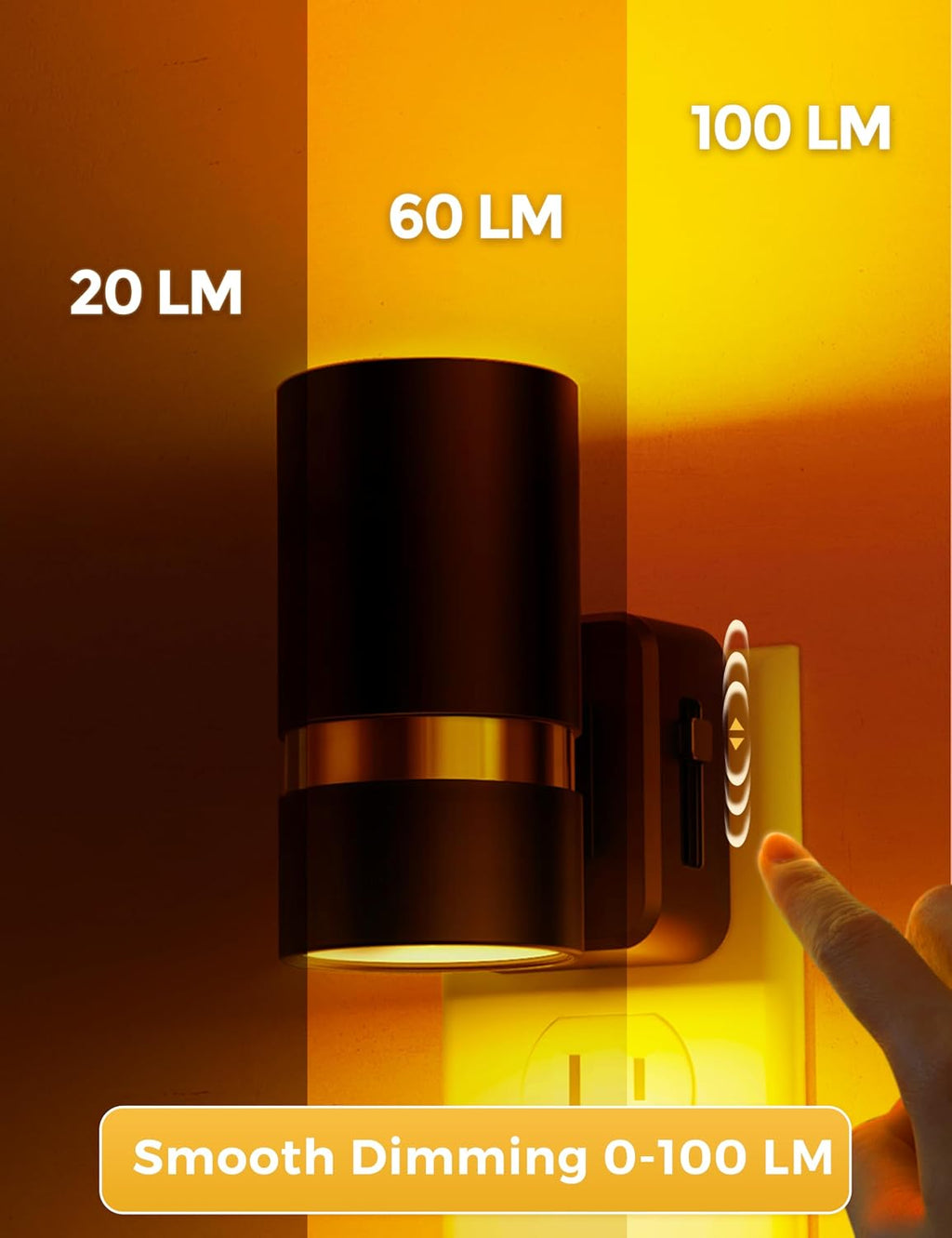 L LOHAS LED Night Lights Plug into Wall, Dusk to Dawn Sensor, Amber Night Light Plug in for Kids, 0-100LM, Ideal for Bedroom, Hallway…