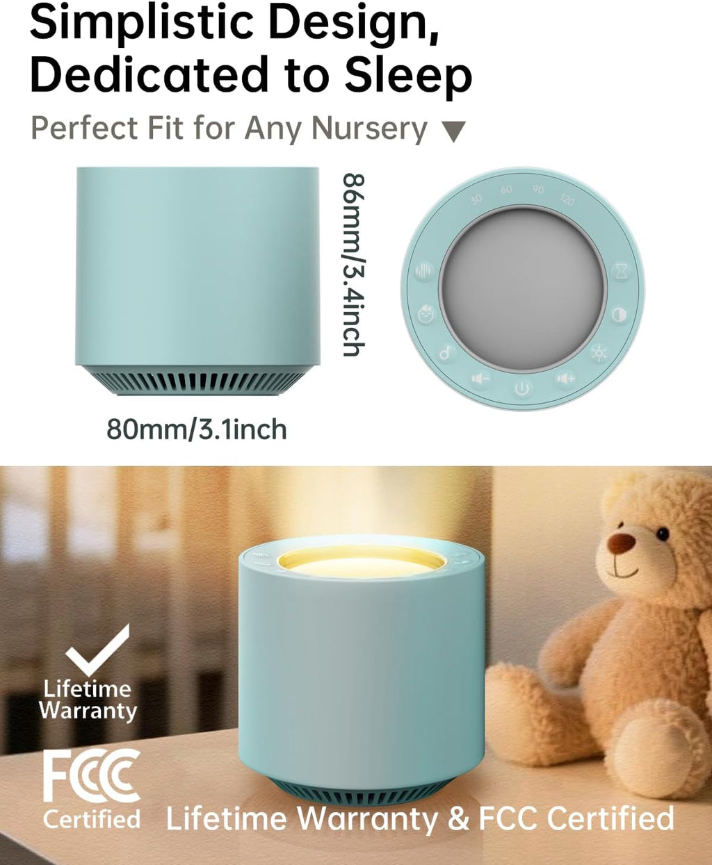 PureNurt Sleep Sound Machine: Red Light relaxation White Noise Sound Machine with 38 Soothing Sounds & Calming Womb Soother…