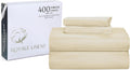Royalelinens ROYALE LINENS 400 Thread Count 100% American Grown Cotton 4 Piece Sateen King Sheet Set - 1 Fitted Sheet, 1 Flat Sheet, 2 Pill…