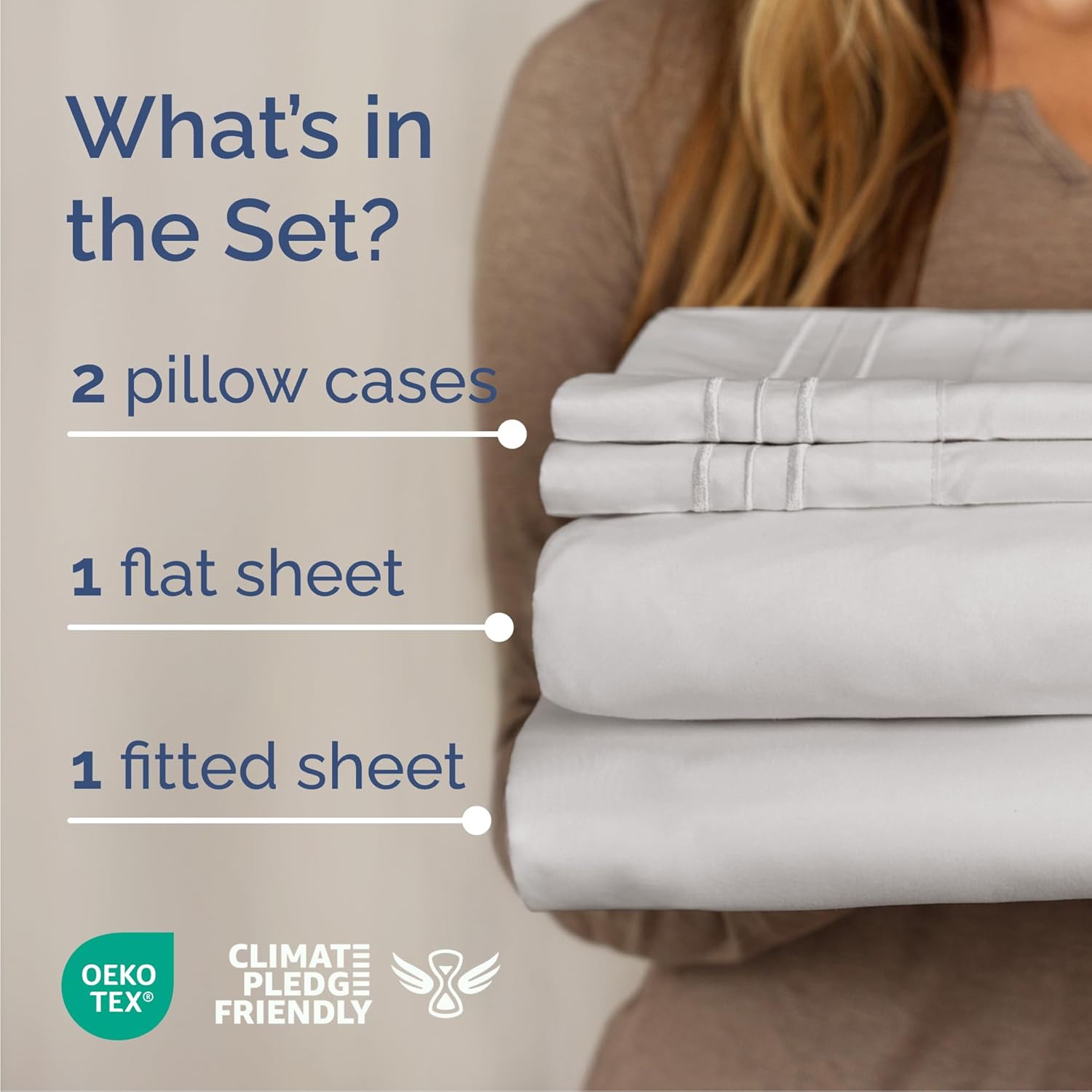 Queen Size 4 Piece Sheet Set - Comfy Breathable & Cooling Sheets - Hotel Luxury Bed Sheets for Women & Men - Deep Pockets, Easy-Fit, Soft…