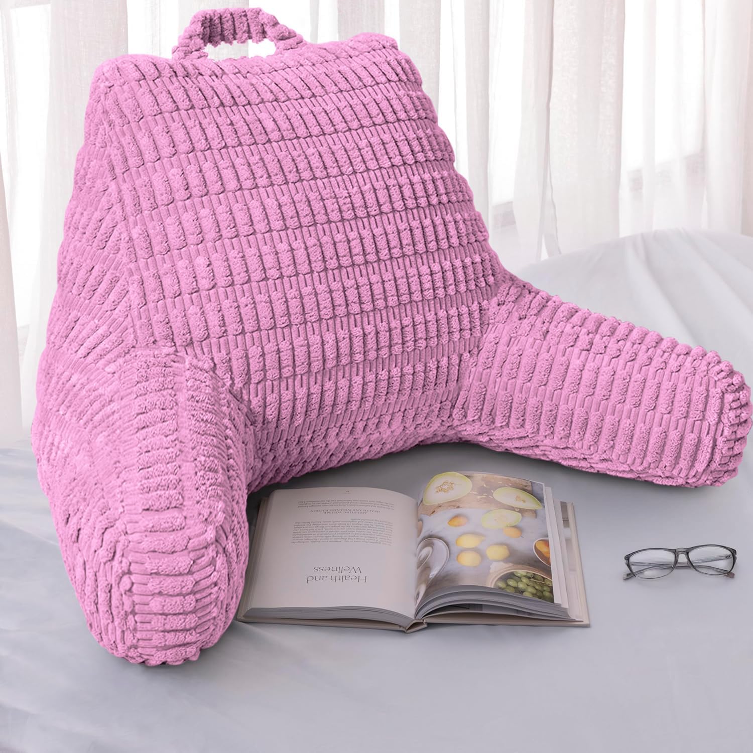 MIJIMO Reading Pillows for Sitting in Bed Adult, Back Rest Pillow for Sitting Up in Bed and Couch, Back Support Chair Pillow Support…