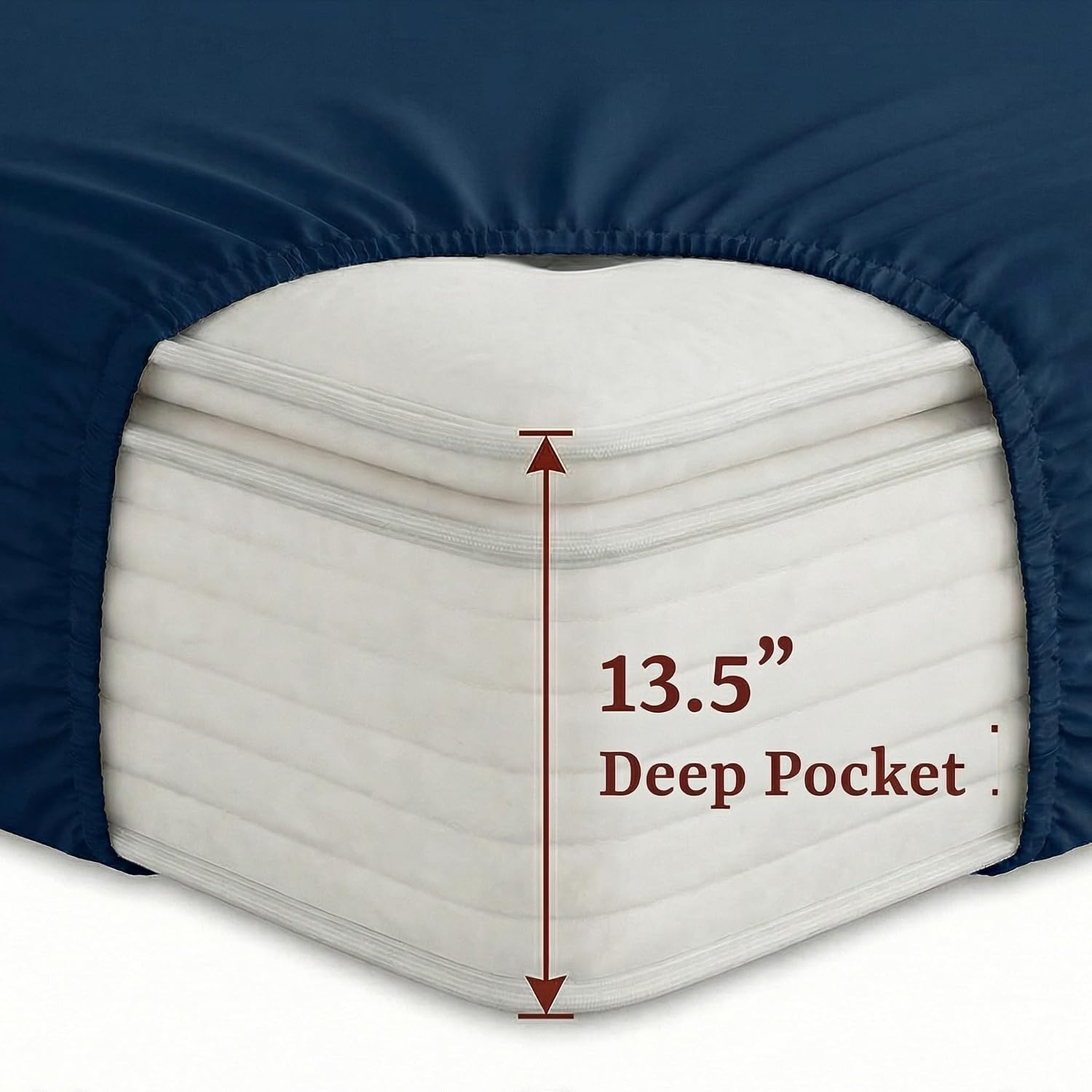 Perupima Peru Pima 285 Thread Count Percal Queen Sheet Set - 100% Peruvian Pima Cotton, 4 Piece (Flat, Fitted, 2 Pillowcases) - Cooling, Cr…