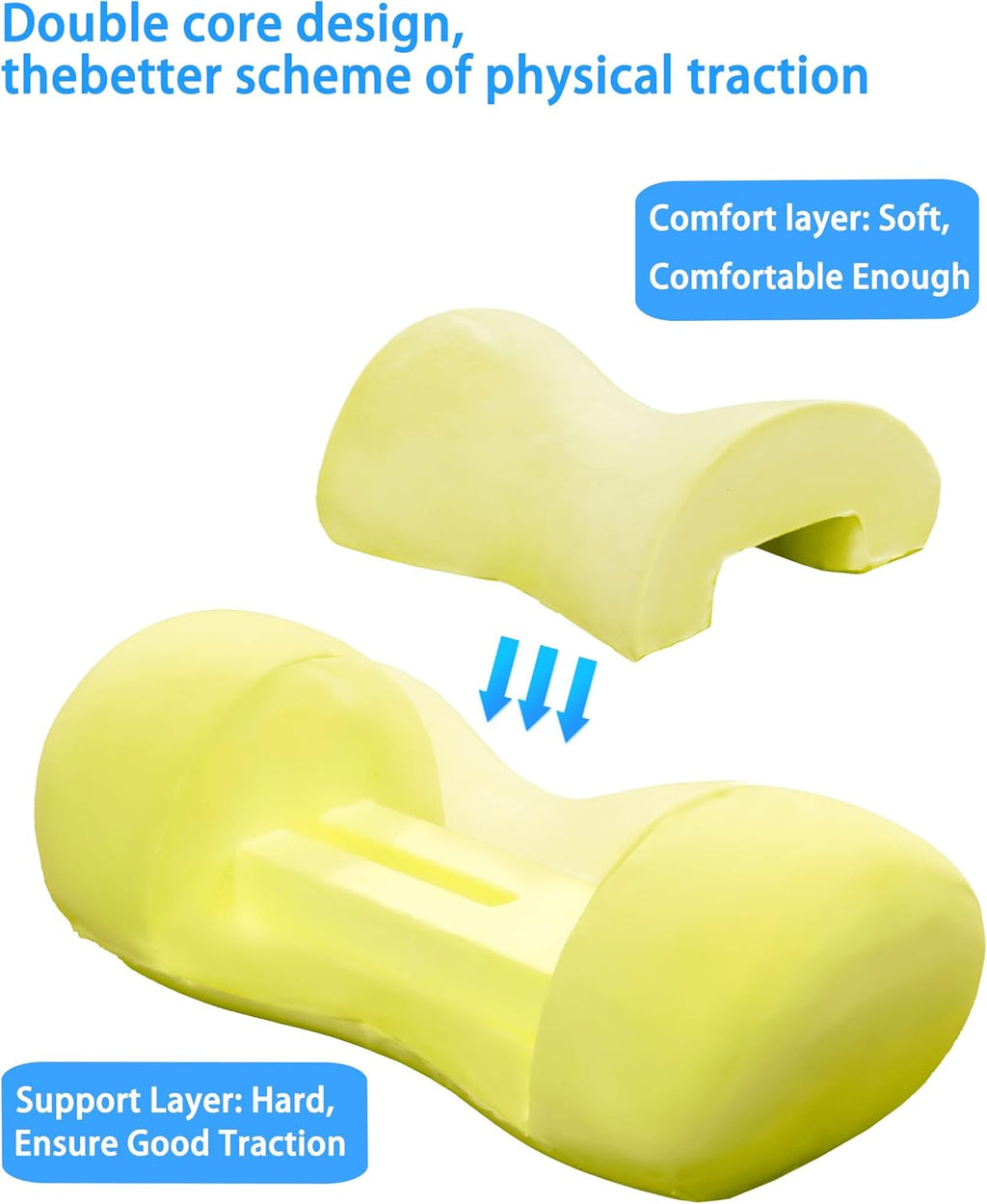 cervicalpillow Bespilow Small Neck Roll Pillow, Say Goodbye to Neck Pain, Cervical Memory Foam Pillow for Tension Muscle Relief, Contour Sup…