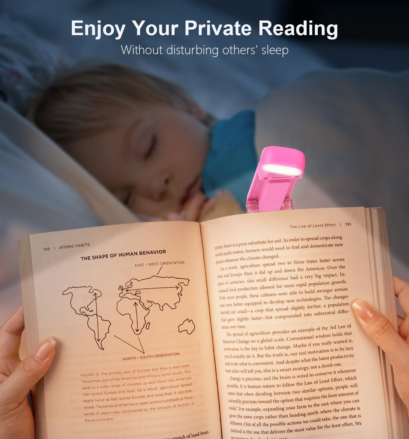 Gritin Reading Light, Book Light for Reading in Bed-Eye Caring 3 Colors, 5-Level Dimmable Brightness, Long Lasting, Compact Size…