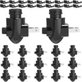 Tuanse 20 Sets Plug in Night Light Module Night Light Base with Shade Mounting Clip Plastic Lights Rotating Base for Making Your Own…
