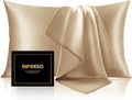 Infiixso Mulberry Silk Pillowcase for Hair and Skin, Silk Pillow Cases Queen Size Set of 2 with Hidden Zipper 20x30 Inches, Smooth and Soft…