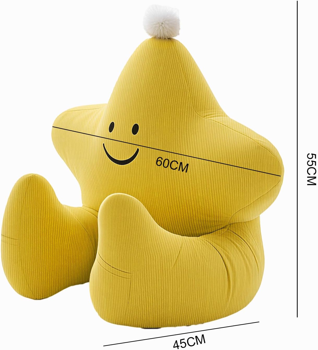 Ceanlex Reading Pillows for Sitting in Bed Children, Corduroy Back Pillow Bed Sitting Up, Cute Star Shape Back-Rest Support Cushion for Sit…