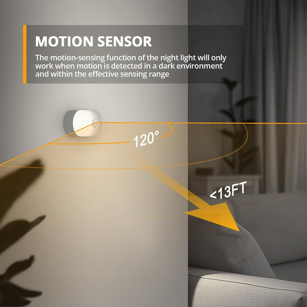 Lyridz Rechargeable Motion Sensor Night Light, Cool White LED Stick-on Closet Light with Dusk to Dawn Sensor, 1-20LM Stepless Adjustable…