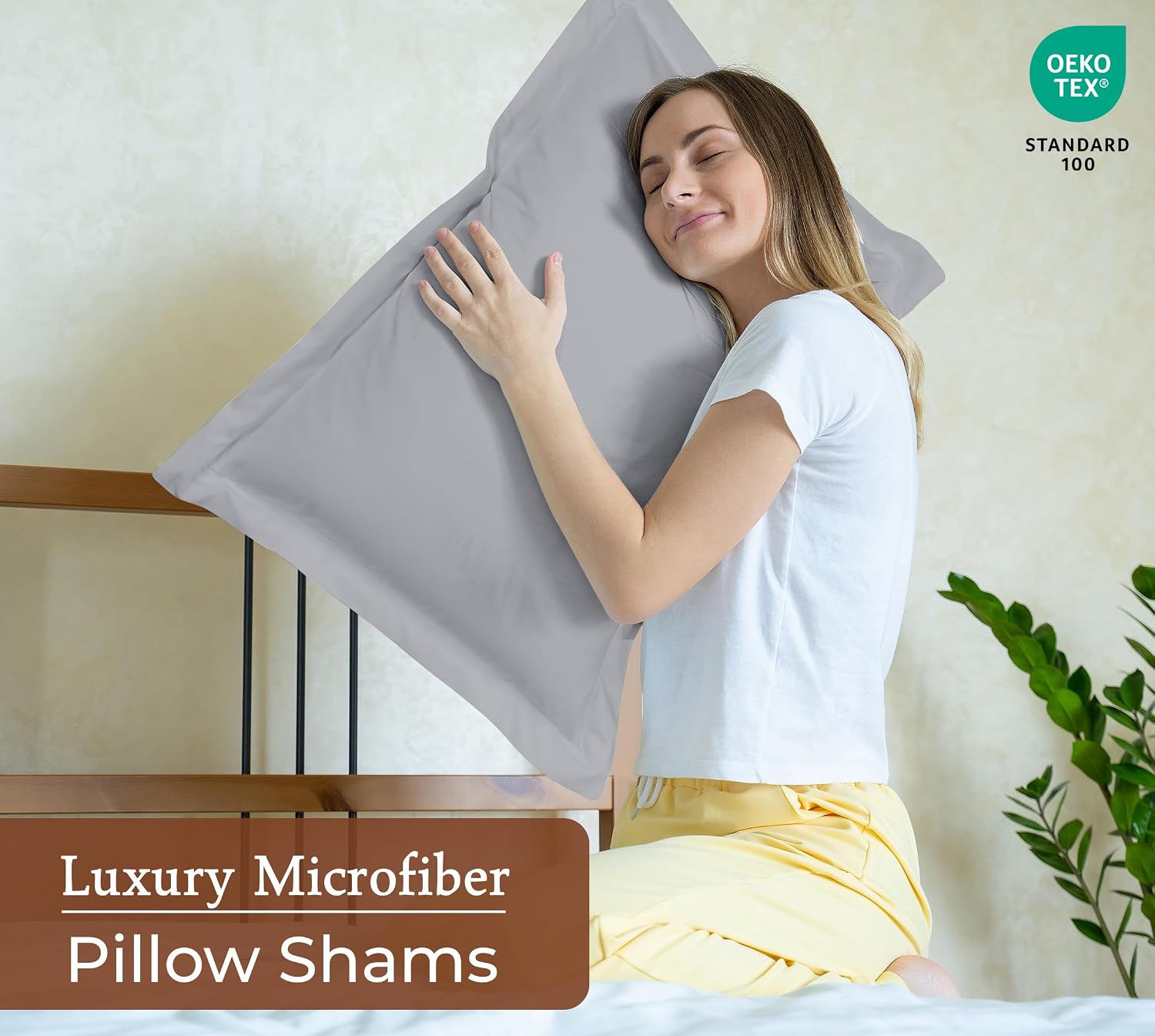 Royalelinens Royale Linens Pillow Shams 2 Pack Euro Size 26x26 Inch - Brushed 1800 Microfiber - Bed Pillow Shams, Wrinkle Resistant Super S…