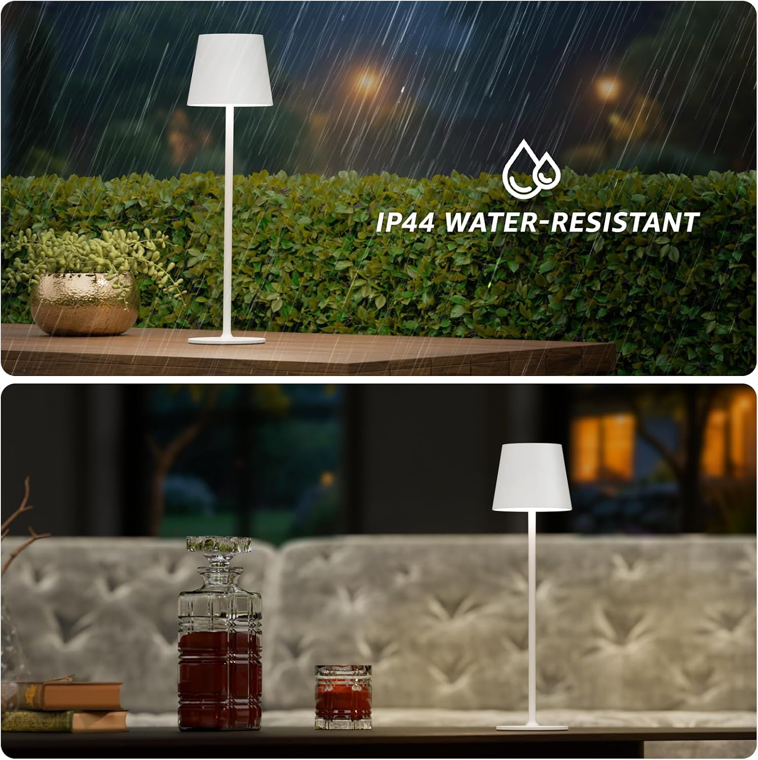 uuffoo 3 Pack Cordless Table Lamp Rechargeable 5000mAH Battery Operated Lights Touch Control LED Portable Desk Lamps 3 Color Dimming for…